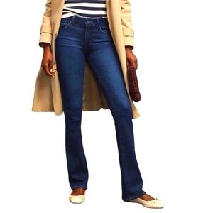 PAIGE NWOT Manhattan Slim Boot Bootcut Mid Rise Jeans Baylor Dark Blue Denim